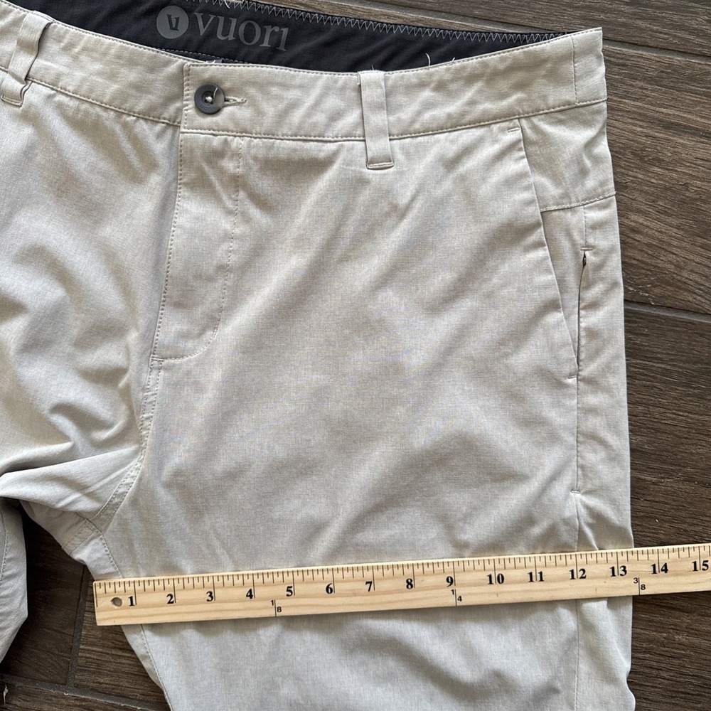 Vuori Men's 36×32 The Rise The Shine Stretch Performance Pants V431 Beige - Picture 6 of 10